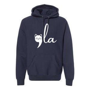 Comma La Cat Lady Kamala Harris Premium Hoodie