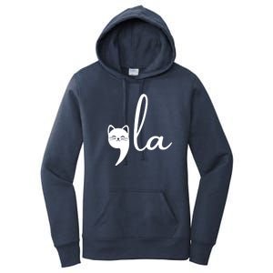 Comma La Cat Lady Kamala Harris Women's Pullover Hoodie