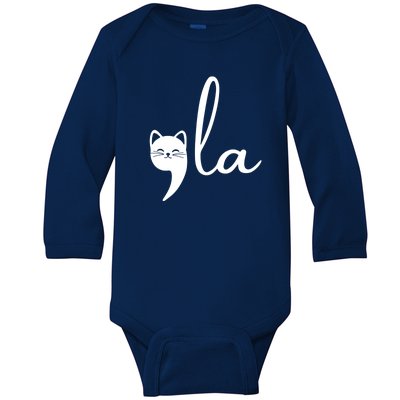 Comma La Cat Lady Kamala Harris Baby Long Sleeve Bodysuit