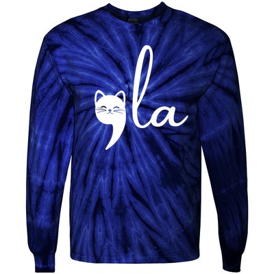 Comma La Cat Lady Kamala Harris Tie-Dye Long Sleeve Shirt