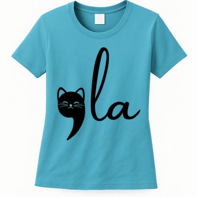 Comma La Cat Lady Kamala Harris Womens T-Shirt