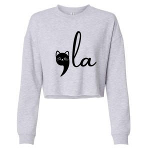 Comma La Cat Lady Kamala Harris Cropped Pullover Crew