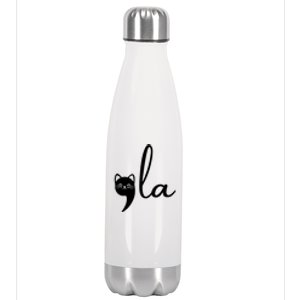 Comma La Cat Lady Kamala Harris Stainless Steel Insulated Water Bottle