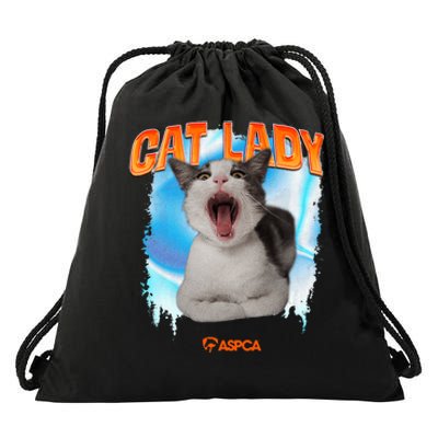 Cat Lady Drawstring Bag