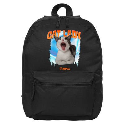 Cat Lady 16 in Basic Backpack