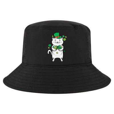 Cat Leprechaun Cat Lover Shamrock St Patrick's Day Cool Comfort Performance Bucket Hat
