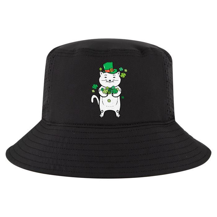 Cat Leprechaun Cat Lover Shamrock St Patrick's Day Cool Comfort Performance Bucket Hat