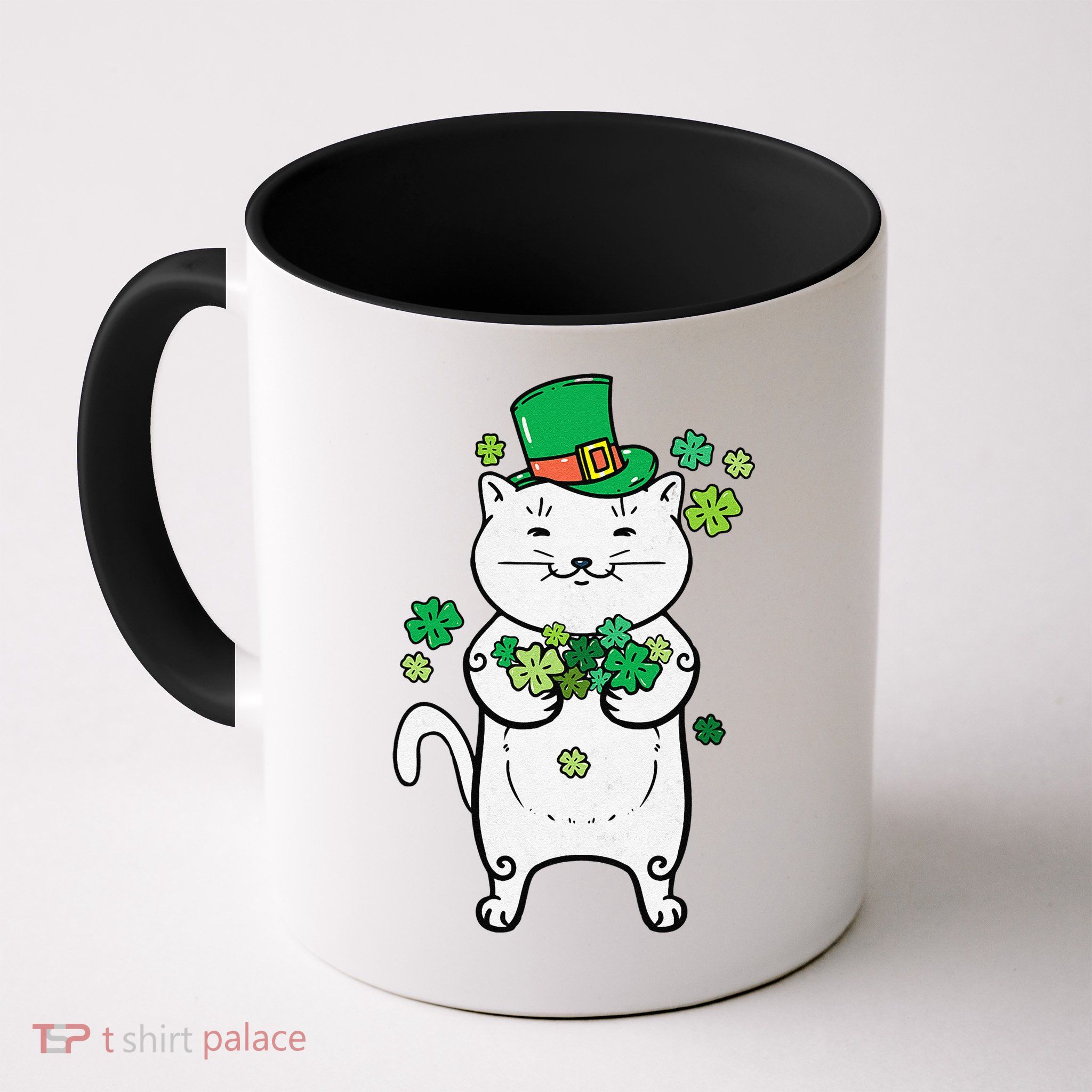 Cat Leprechaun Cat Lover Shamrock St Patrick's Day Mug