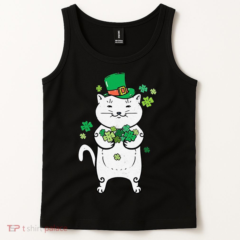 Cat Leprechaun Cat Lover Shamrock St Patrick's Day Tank Top