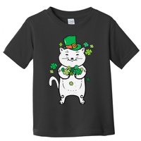 Cat Leprechaun Cat Lover Shamrock St Patrick's Day Toddler T-Shirt