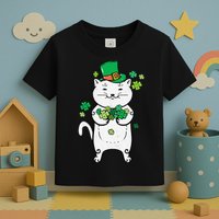 Cat Leprechaun Cat Lover Shamrock St Patrick's Day Toddler T-Shirt