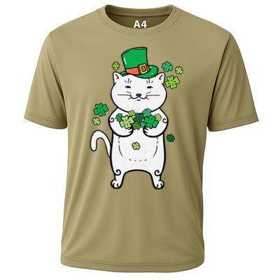 Cat Leprechaun Cat Lover Shamrock St Patrick's Day Performance Shirt