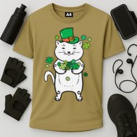 Cat Leprechaun Cat Lover Shamrock St Patrick's Day Performance Shirt