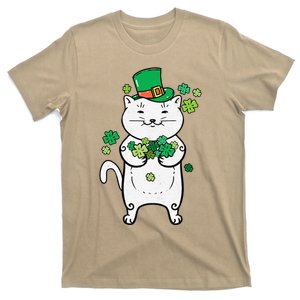 Cat Leprechaun Cat Lover Shamrock St Patrick's Day T-Shirt