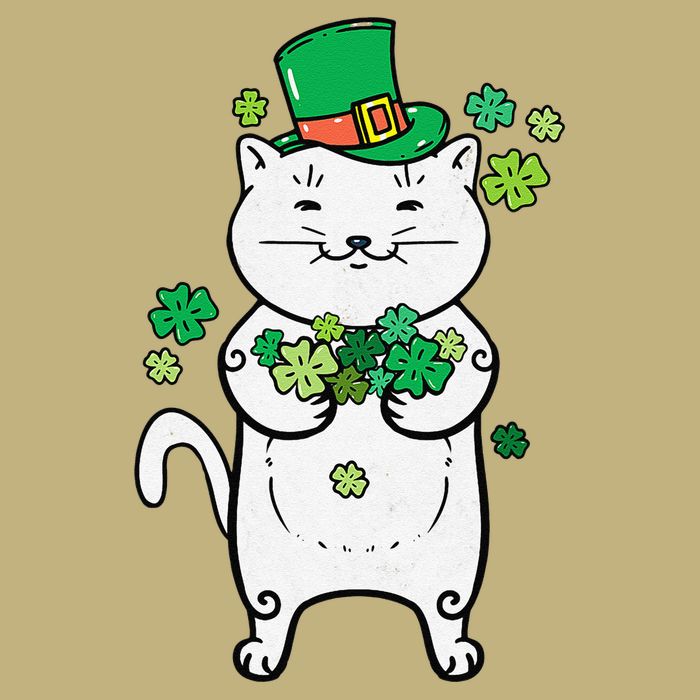 Cat Leprechaun Cat Lover Shamrock St Patrick's Day Magnet