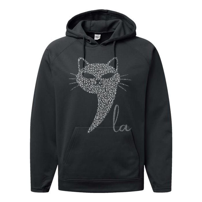 Comma La Cat Kamala Harris 2024 Performance Fleece Hoodie