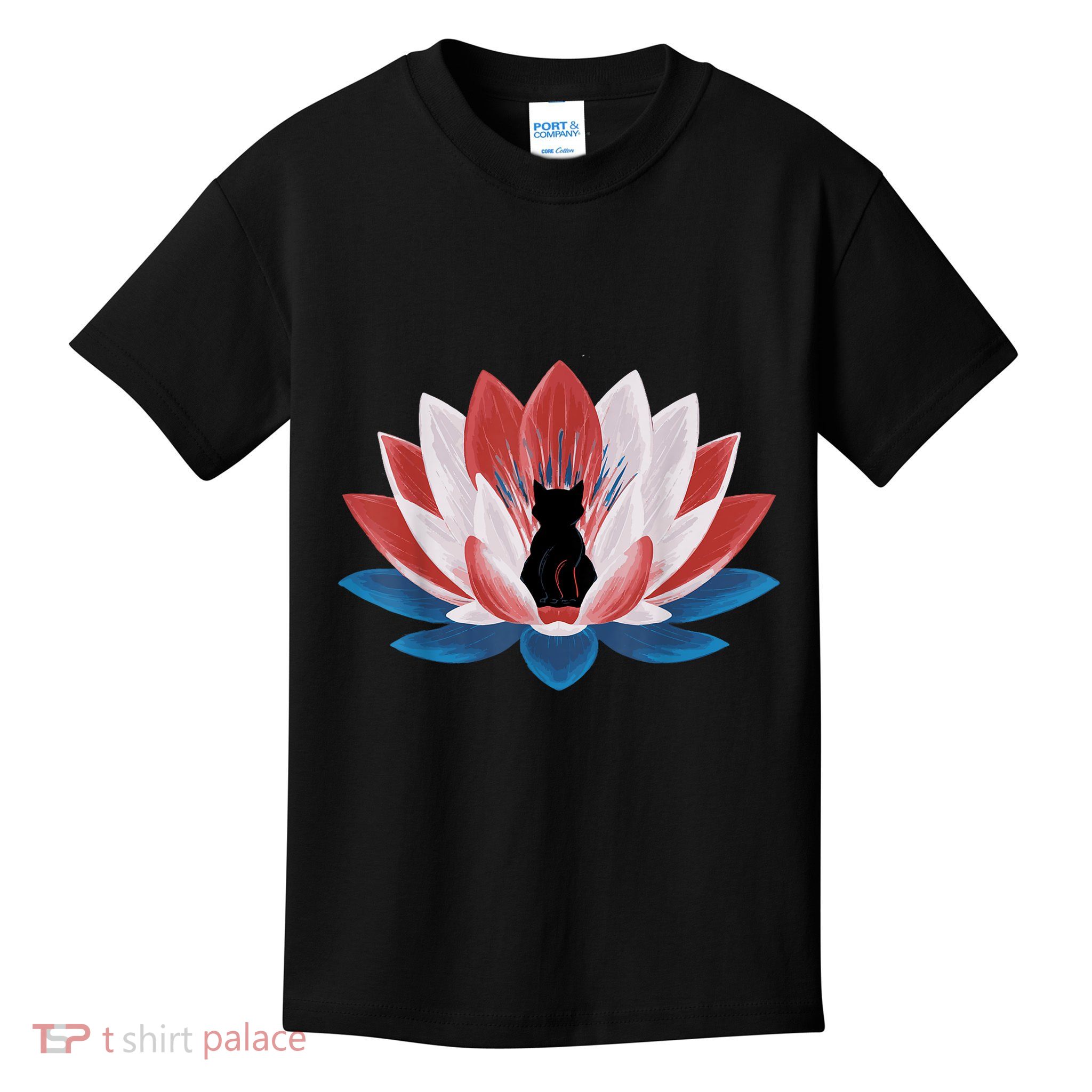 Campaign Lotus Childless Cat Lady Kamala Harris President Gift Kids T-Shirt