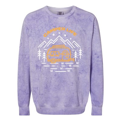 Camper Life Camper Van Gift Colorblast Crewneck Sweatshirt