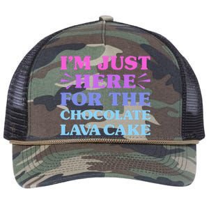 Chocolate Lava Cake I Love Chocolate Lava Cake Funny Dessert Retro Rope Trucker Hat Cap