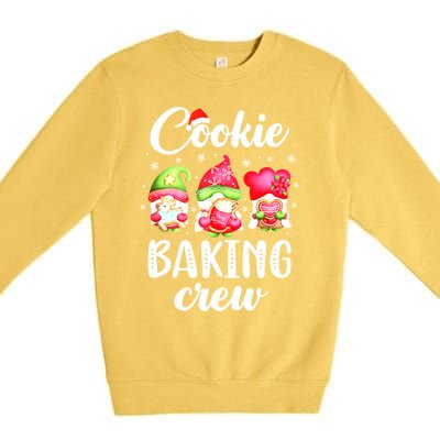 Cooking Lover Christmas Gnomes Cookie Baking Crew Pajamas Gift Premium Crewneck Sweatshirt