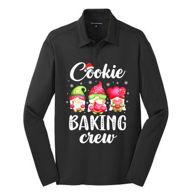 Cooking Lover Christmas Gnomes Cookie Baking Crew Pajamas Gift Silk Touch Performance Long Sleeve Polo