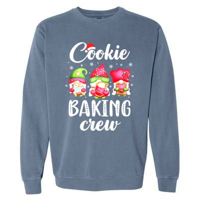 Cooking Lover Christmas Gnomes Cookie Baking Crew Pajamas Gift Garment-Dyed Sweatshirt