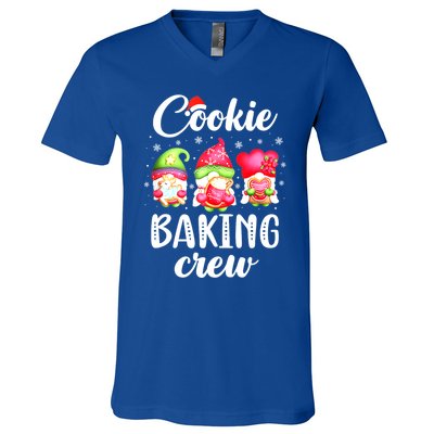 Cooking Lover Christmas Gnomes Cookie Baking Crew Pajamas Gift V-Neck T-Shirt