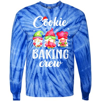 Cooking Lover Christmas Gnomes Cookie Baking Crew Pajamas Gift Tie-Dye Long Sleeve Shirt