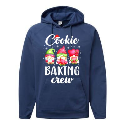 Cooking Lover Christmas Gnomes Cookie Baking Crew Pajamas Gift Performance Fleece Hoodie