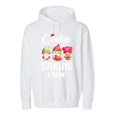 Cooking Lover Christmas Gnomes Cookie Baking Crew Pajamas Gift Garment-Dyed Fleece Hoodie