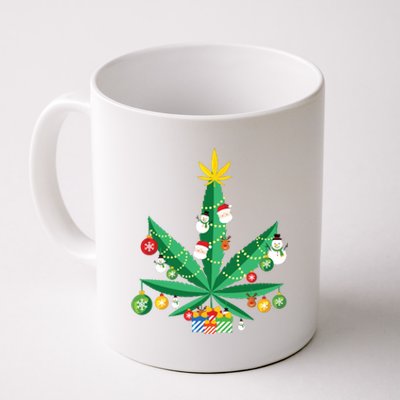 Cannabis Leaf Christmas Tree Coffee Mug