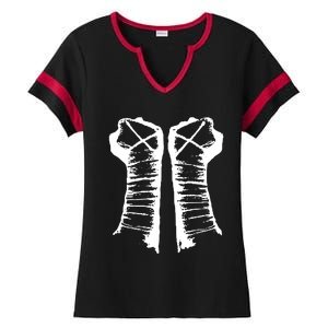 Chalk Line Cm Punk Fists Straight Edge Ladies Halftime Notch Neck Tee