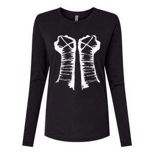 Chalk Line Cm Punk Fists Straight Edge Womens Cotton Relaxed Long Sleeve T-Shirt