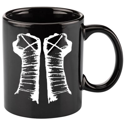 Chalk Line Cm Punk Fists Straight Edge 11oz C Handle Ceramic Mug