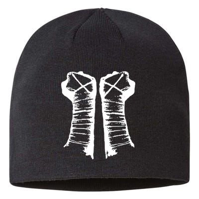 Chalk Line Cm Punk Fists Straight Edge Sustainable Beanie