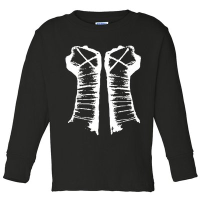 Chalk Line Cm Punk Fists Straight Edge Toddler Long Sleeve Shirt