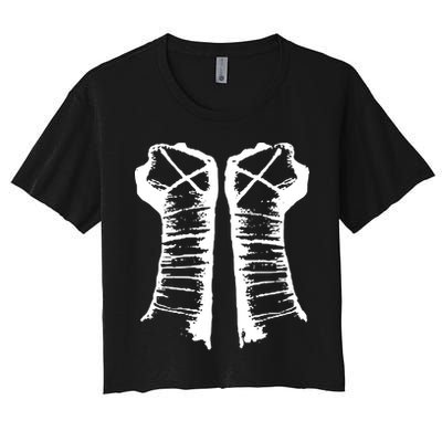 Chalk Line Cm Punk Fists Straight Edge Crop Top