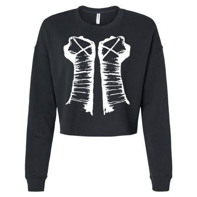 Chalk Line Cm Punk Fists Straight Edge Cropped Pullover Crew