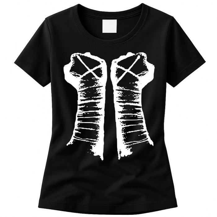 Chalk Line Cm Punk Fists Straight Edge Womens T-Shirt