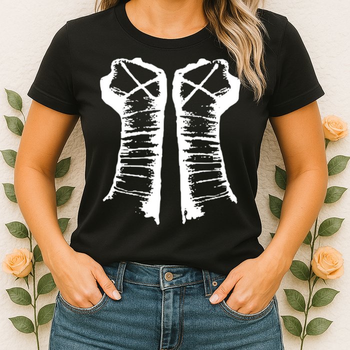 Chalk Line Cm Punk Fists Straight Edge Womens T-Shirt