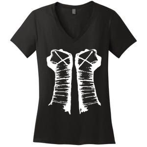 Chalk Line Cm Punk Fists Straight Edge Women's V-Neck T-Shirt