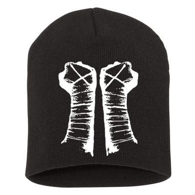 Chalk Line Cm Punk Fists Straight Edge Short Acrylic Beanie