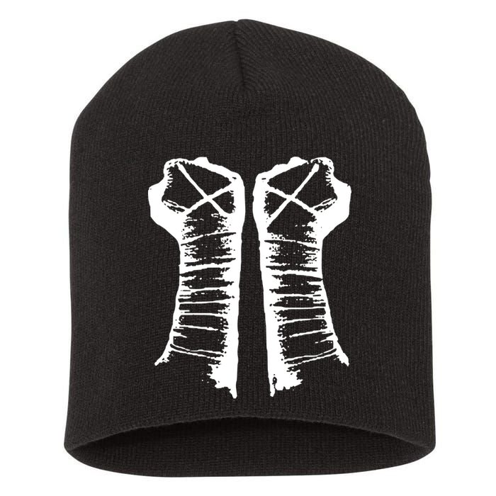 Chalk Line Cm Punk Fists Straight Edge Short Acrylic Beanie