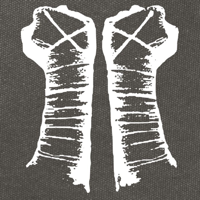 Chalk Line Cm Punk Fists Straight Edge Cotton Canvas Backpack