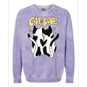 Cat Love Cute Gift Colorblast Crewneck Sweatshirt