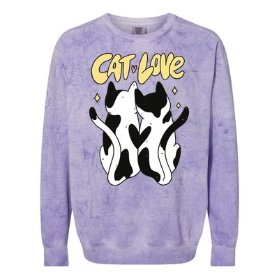 Cat Love Cute Gift Colorblast Crewneck Sweatshirt