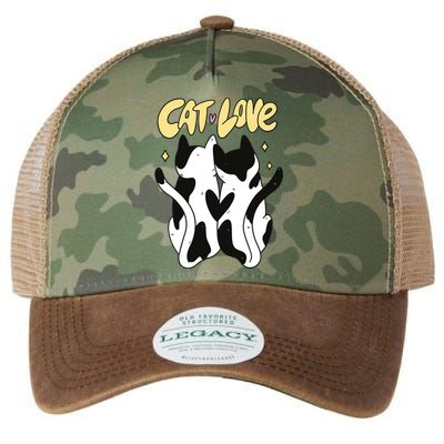 Cat Love Cute Gift Legacy Tie Dye Trucker Hat