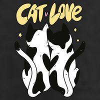 Cat Love Cute Gift 7 Panel Mesh Trucker Snapback Hat