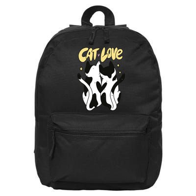 Cat Love Cute Gift 16 in Basic Backpack
