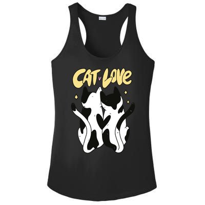 Cat Love Cute Gift Ladies PosiCharge Competitor Racerback Tank